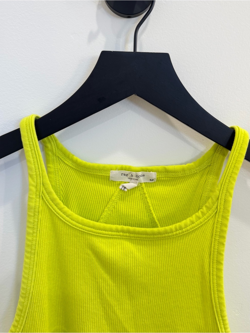 rag & bone Neon Lime Ribbed Tank - Picture 2 of 4